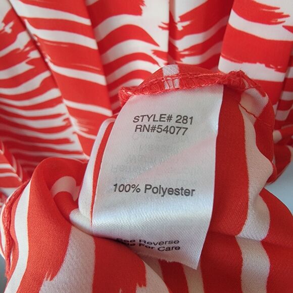 Cabi womens  Brushstroke Tank Sleeveless Dress size S Red/White Pleated Skirt - Picture 7 of 7